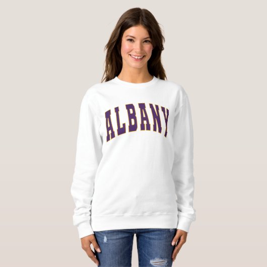 Albany New York College Style Sweatshirt (Voorkant volledig)