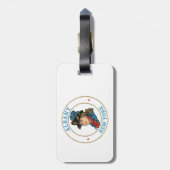 Albany New York Colonial Bagagelabel (Achterkant verticaal)