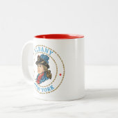 Albany New York Colonial Tweekleurige Koffiemok (Voorkant links)