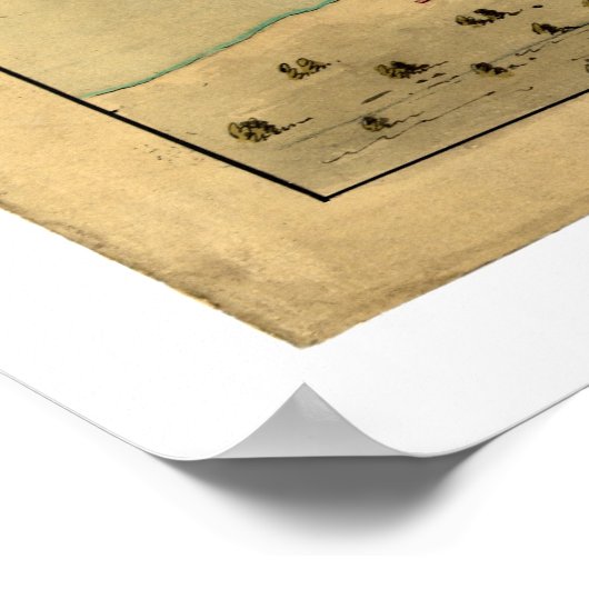 Albany New York Early Map 1758 Poster (Hoek)