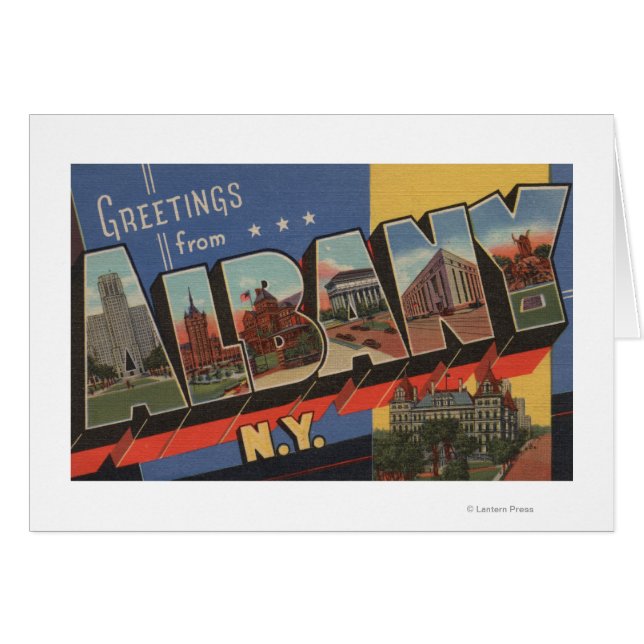 Albany, New York - grote letterscènes (Voorkant Horizontaal)