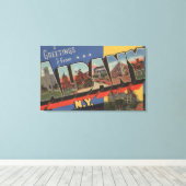 Albany, New York - grote letterscènes 2 Canvas Afdruk (Insitu (Houten vloer))