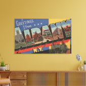 Albany, New York - grote letterscènes 2 Canvas Afdruk (Insitu (Woonkamer))
