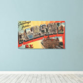 Albany, New York - grote letterscènes Canvas Afdruk (Insitu (Houten vloer))