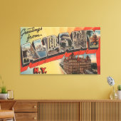 Albany, New York - grote letterscènes Canvas Afdruk (Insitu (Woonkamer))