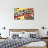 Albany, New York - grote letterscènes Canvas Afdruk (Insitu (Slaapkamer))