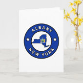 Albany New York Kaart (Gele Bloem)