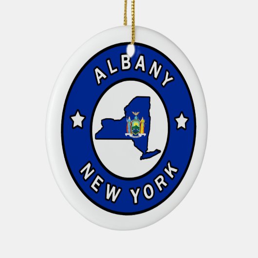 Albany New York Keramisch Ornament (Rechts)