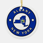 Albany New York Keramisch Ornament (Voorkant)