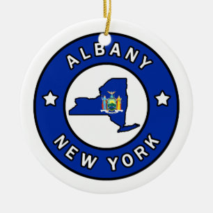 Albany New York Keramisch Ornament