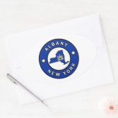 Albany New York Ovale Sticker (Envelop)