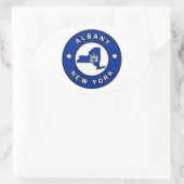 Albany New York Ovale Sticker (Tas)