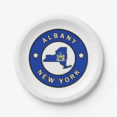 Albany New York Papieren Bordje (Voorkant)