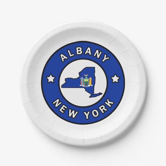 Albany New York Papieren Bordje (Voorkant)