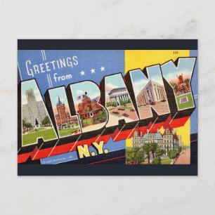 Albany New York Retro Ansichtkaart Briefkaart