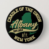 Albany, New York Ronde Button 7,6 Cm (Voorkant)