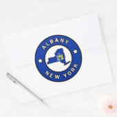 Albany New York Ronde Sticker (Envelop)