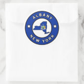 Albany New York Ronde Sticker (Tas)