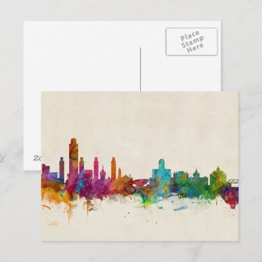 Albany New York Skyline Briefkaart (Voorkant / Achterkant)