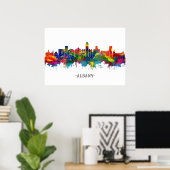 Albany New York Skyline Poster (Thuiskantoor)