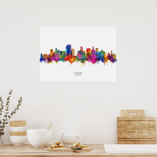 Albany New York Skyline Poster (Keuken)