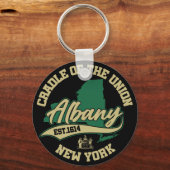 Albany, New York Sleutelhanger (Achterkant)
