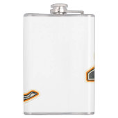 Albany New York State Outline Map Label Design Heupfles (Achterkant)