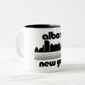 Albany New York Tweekleurige Koffiemok (Voorkant links)