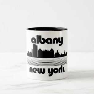 Albany New York Tweekleurige Koffiemok