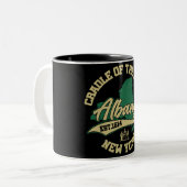 Albany, New York Tweekleurige Koffiemok (Voorkant links)