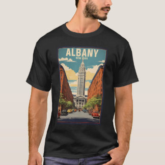 Albany New York USA Vintage Toerisme T-shirt