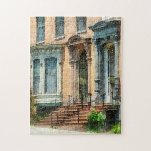 Albany NY Brownstone Legpuzzel (Verticaal)