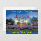 Albany, NY Capitol Building Briefkaart (Voorkant / Achterkant)