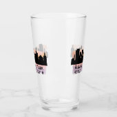 Albany NY City Skyline Beer Glas (Links)