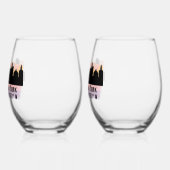 Albany NY City Skyline Beer Wijnglas Zonder Voet (Links)