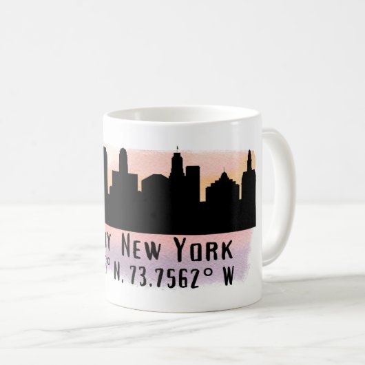 Albany NY City Skyline Koffiemok (Voorkant rechts)