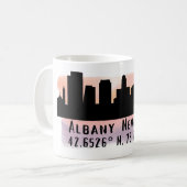 Albany NY City Skyline Koffiemok (Voorkant links)