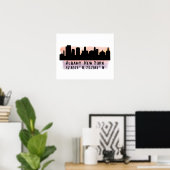 Albany NY City Skyline Poster (Thuiskantoor)