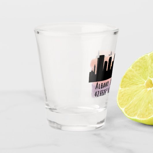 Albany NY City Skyline Shot Glas (Links)
