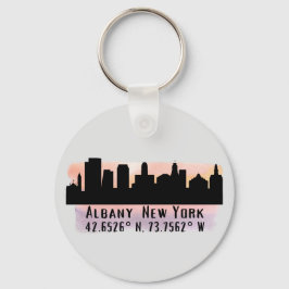 Albany NY City Skyline Sleutelhanger