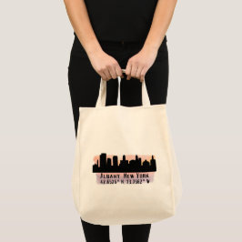 Albany NY City Skyline Tote Bag