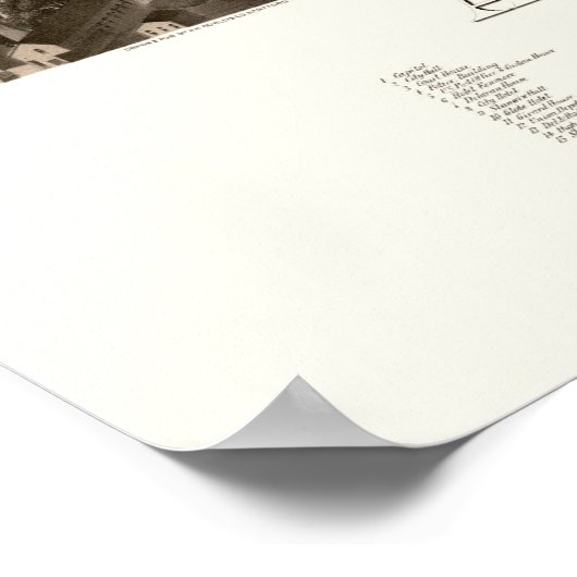 Albany, NY Panoramic Map - 1879 Poster (Hoek)