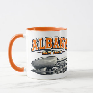 Albany, NY The Egg Retro Collegiate Design Mok