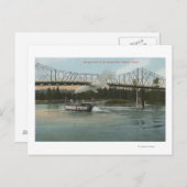 Albany, Oregon - Paddle Boat Crossing Willamette Briefkaart (Voorkant / Achterkant)