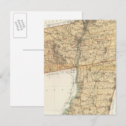 Albany, Rensselaer, provincie Columbia Briefkaart (Voorkant / Achterkant)