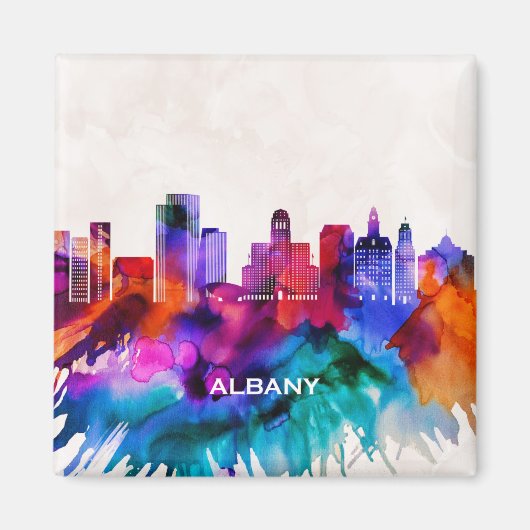 Albany Skyline Magneet (Voorkant)