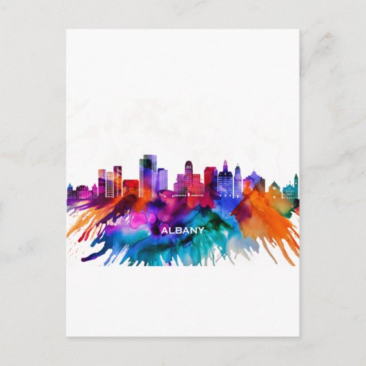 Albany Skyline Uitnodiging Briefkaart (Voorkant)