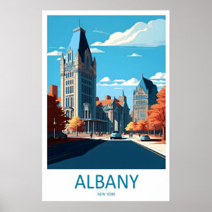 Albany Vintage Reisposter Ski Nationaal Park Poster