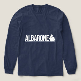 Albarone Gangster Silhouette Grafisch - Wit Tri-Blend Shirt