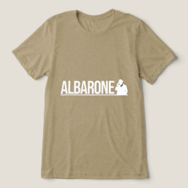 Albarone Gangster Silhouette Grafisch - Wit Tri-Blend Shirt